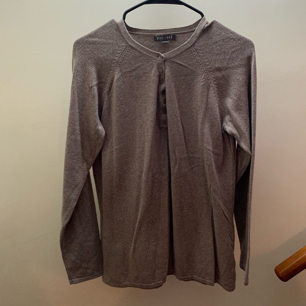 Roz And Ali Brown Sweater Top Size Large